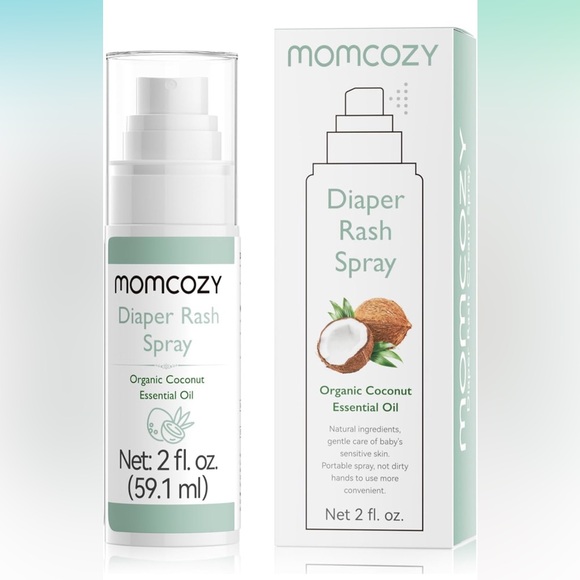 Momcozy Diaper Cream Spray 60ml, Coconut Diaper Spray for Baby, Hypoallergenic - Picture 1 of 9
